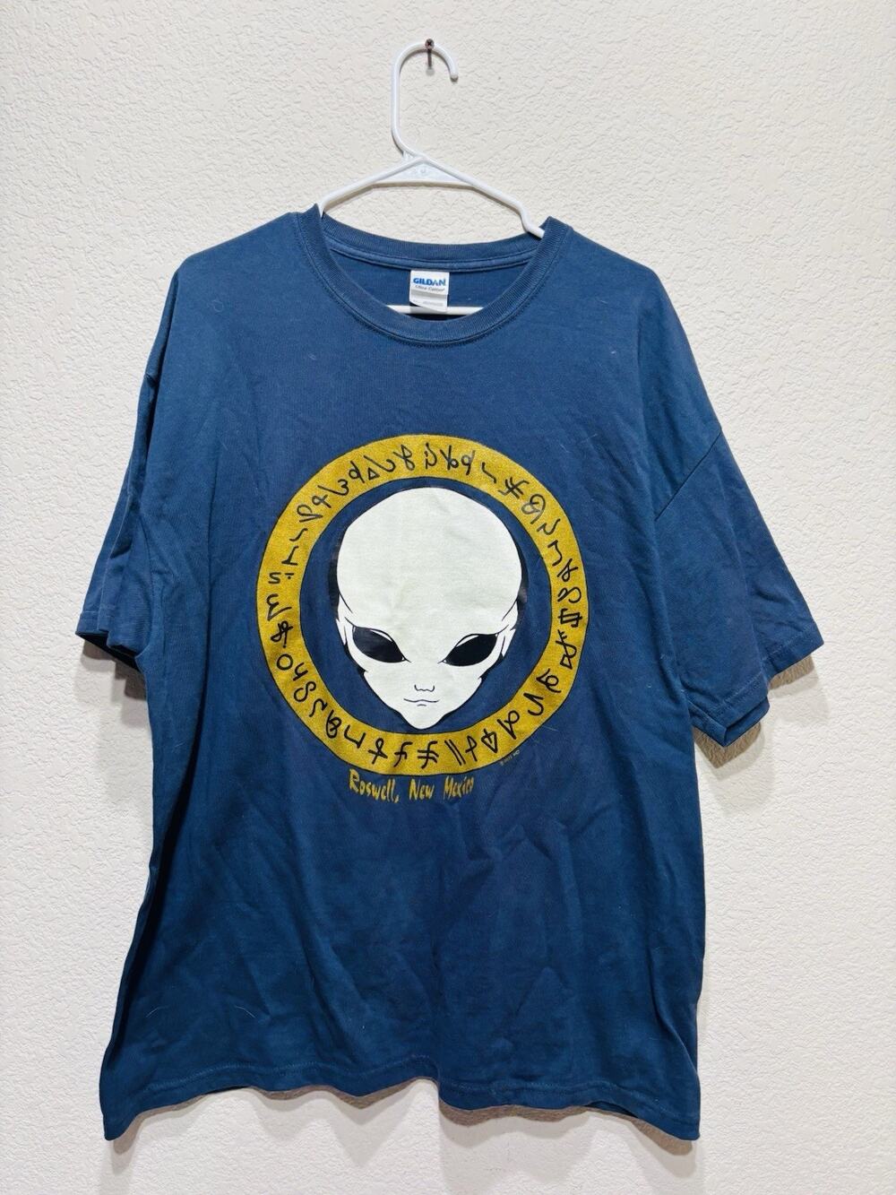 Vintage Alien T Shirt Roswell XL Navy Blue